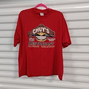 Vtg Chuy's Restaurant Van Horn Texas Graphic Crewneck Short Sleeve T-shirt XL